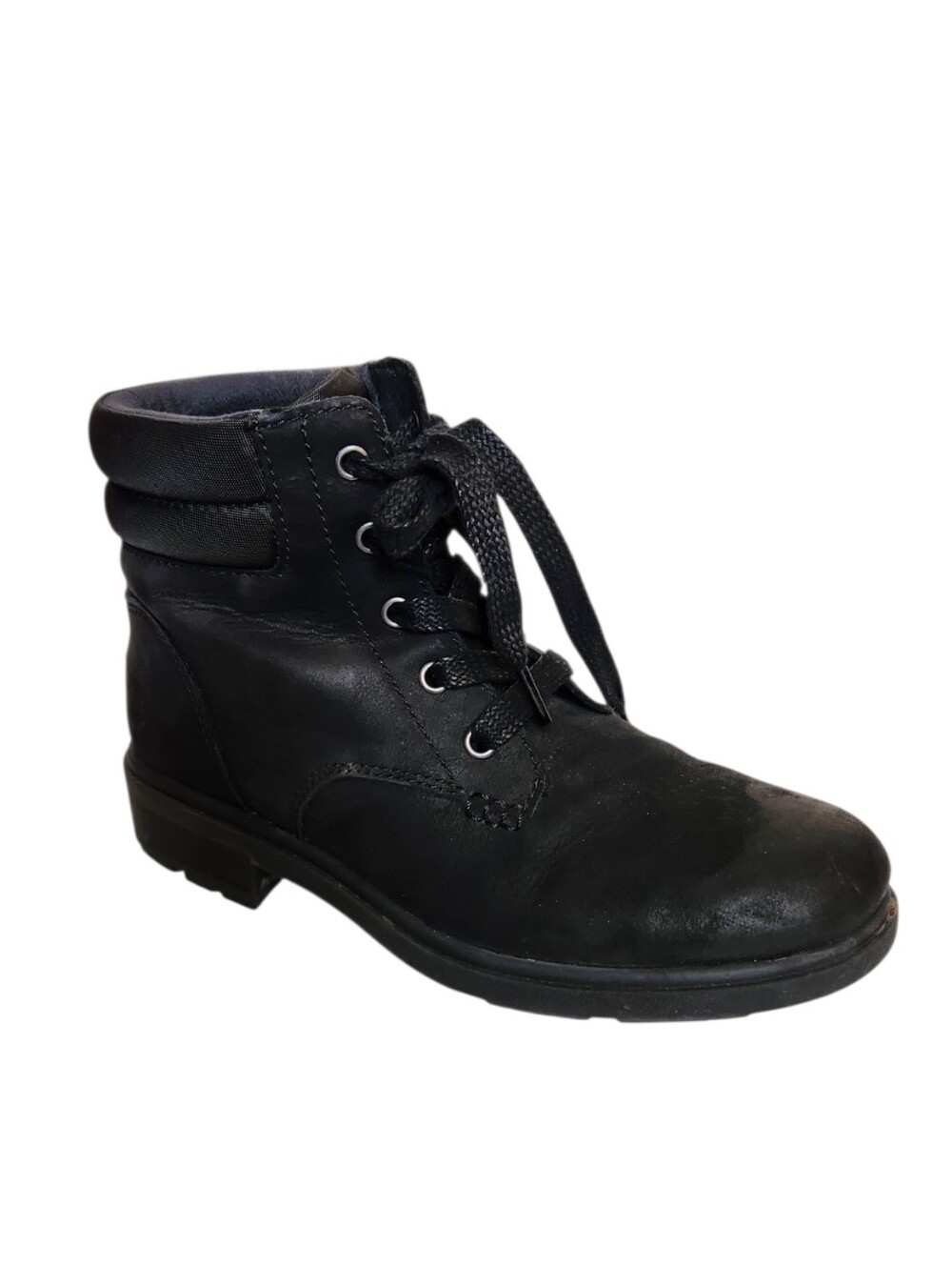 Ugg Harrison Lace Up Waterproof Black Boots Size 8